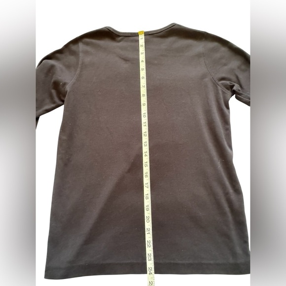 Get Lucky Y2K Black 3/4 Sleeve Embellished Pumpkin Sequin Design Top Size Small - Picture 11 of 12